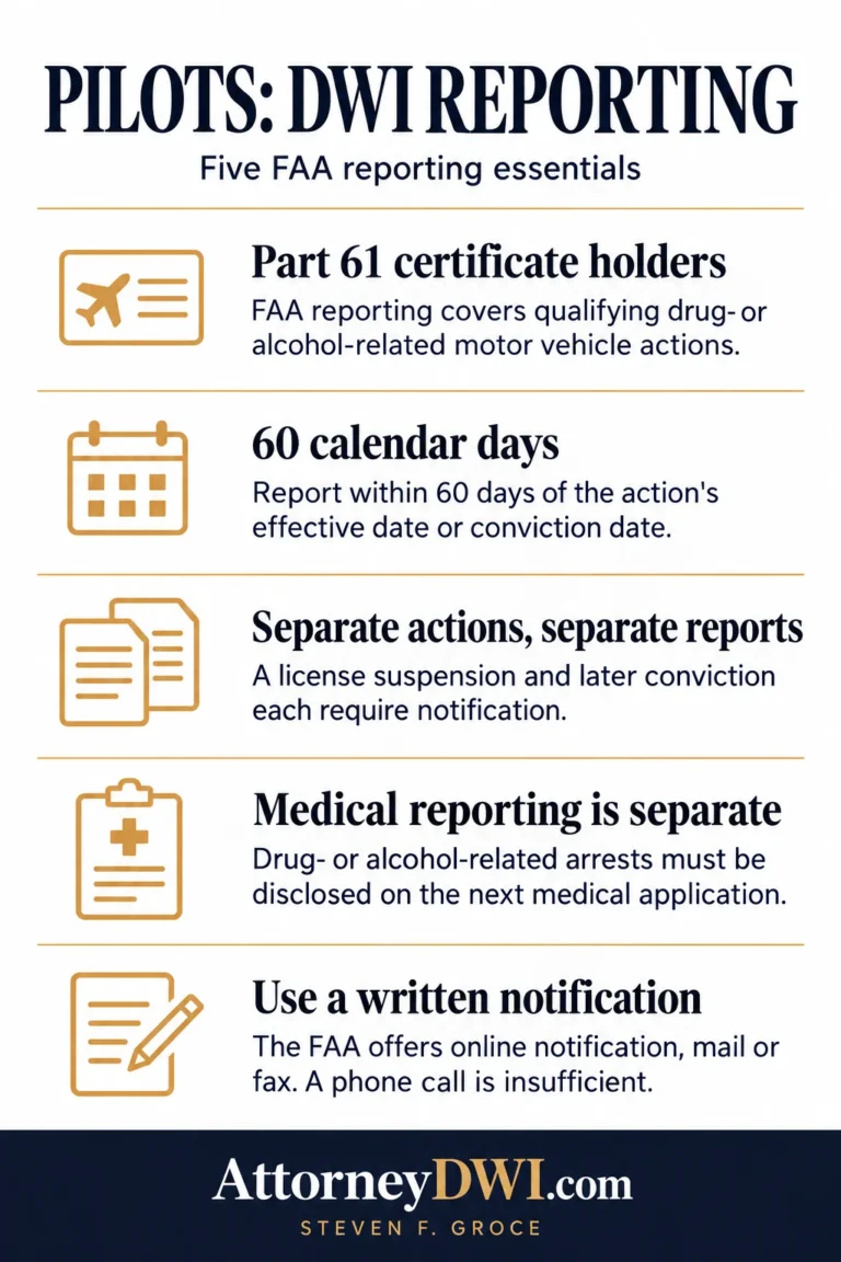 Missouri DWI and DUI Lawyer for Pilots infographic