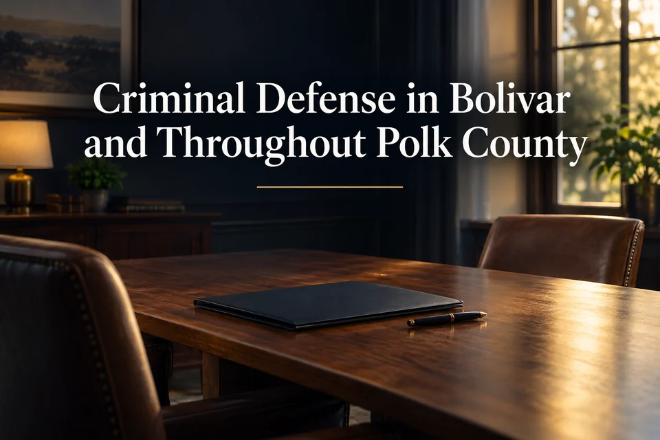Criminal Defense in Bolivar and Throughout Polk County.