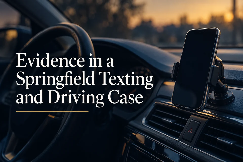Evidence in a Springfield texting and driving case.